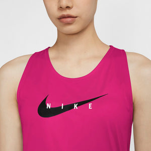 Nike Women's Swoosh Run Tank Fireberry / Reflective Silver - achilles heel