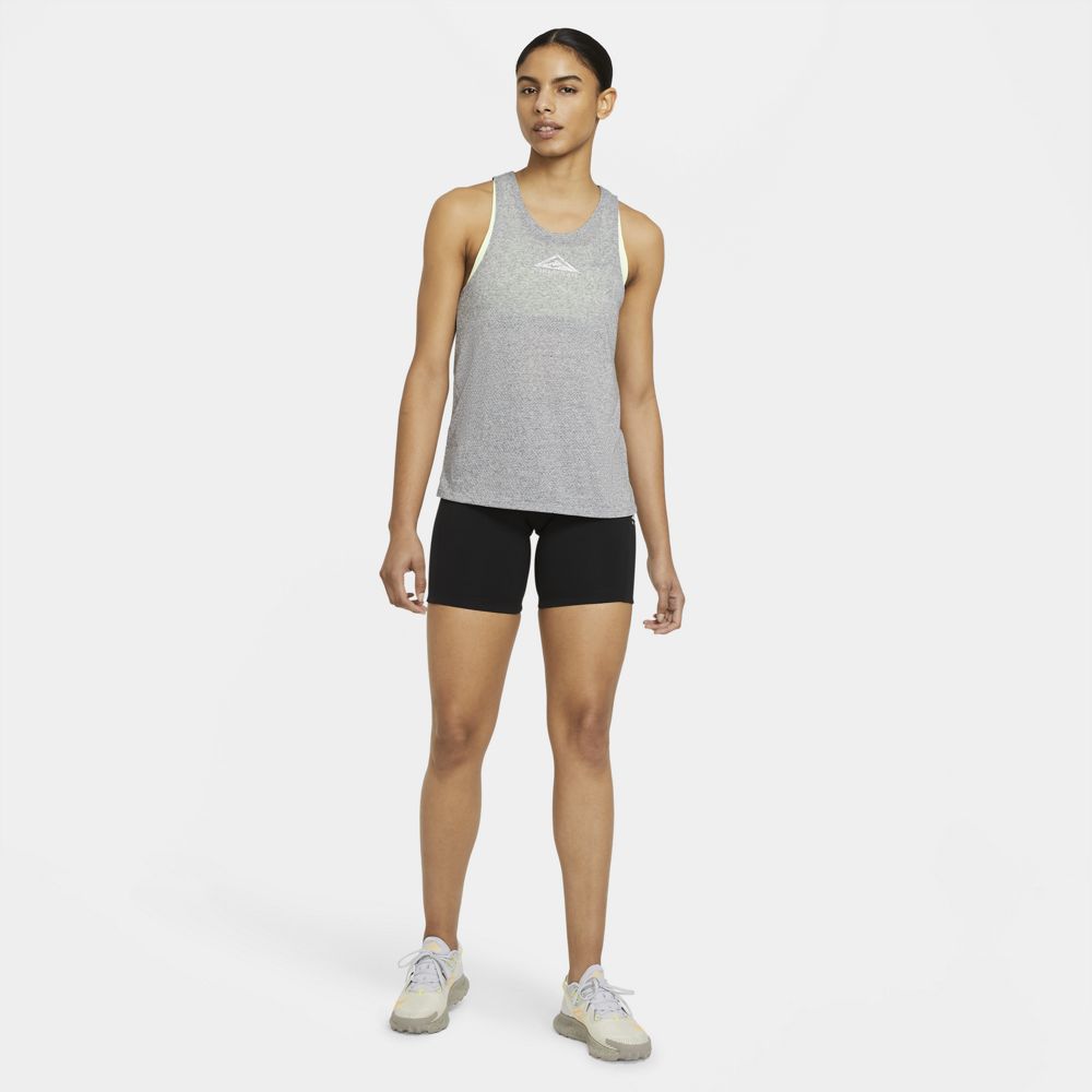 Nike Women's City Sleek Trail Tank Smoke Grey / Grey Fog / Heather - Achilles Heel