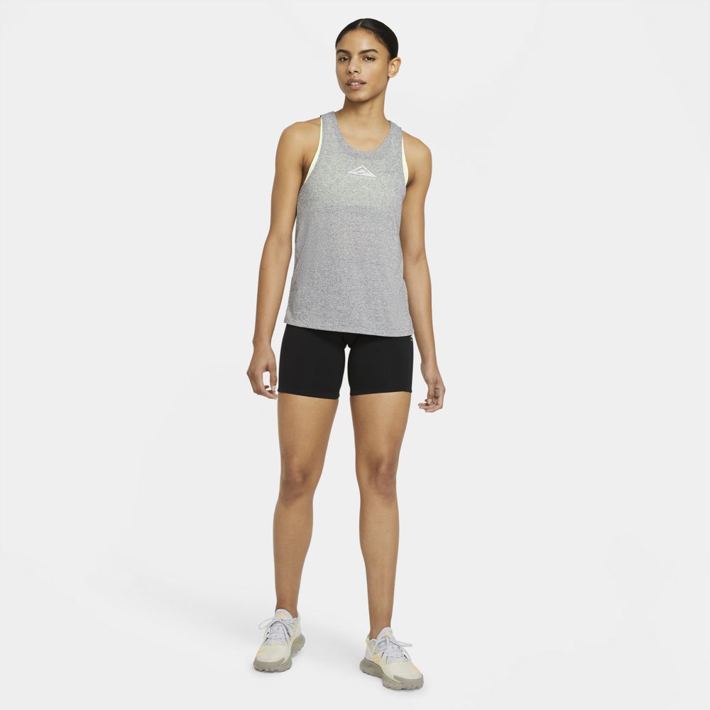 Nike Women's City Sleek Trail Tank Smoke Grey / Grey Fog / Heather - achilles heel