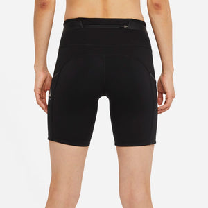 Nike Women's Epic Luxe Trail Running Tight Shorts Black / Dark Smoke Grey - achilles heel