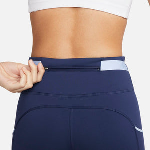 Nike Women's Epic Luxe Trail Running Tight Midnight Navy / Aluminium - achilles heel