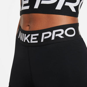 Nike Women's Pro 8CM Shorts Black / White - achilles heel