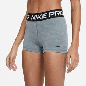 Nike Women's Pro 365 3 Inch Short Smoke Grey / Heather / Black - achilles heel