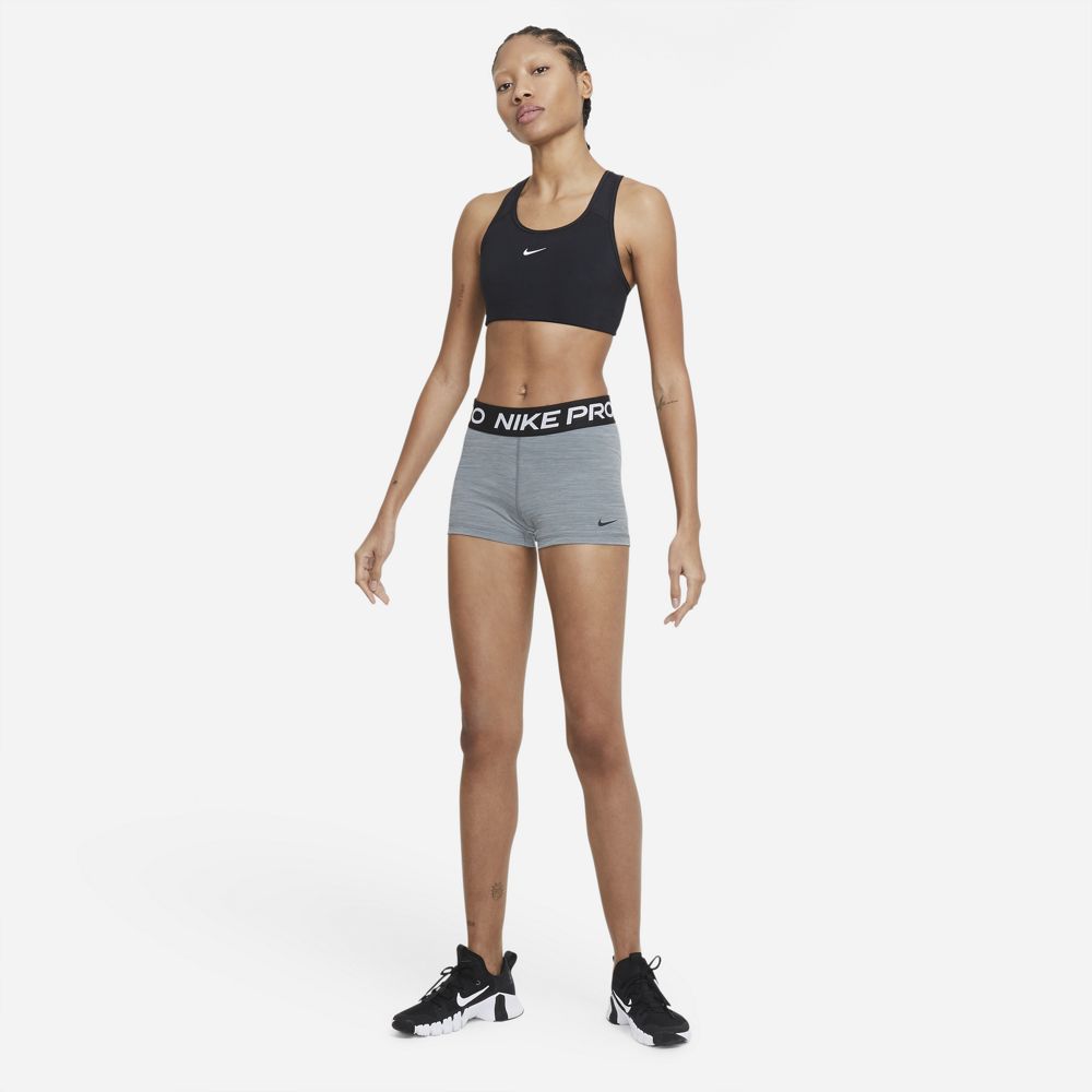 Nike Women's Pro 365 3 Inch Short Smoke Grey / Heather / Black - achilles heel