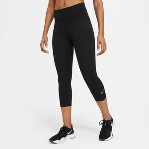 Nike Women's One Capri Tight Black / White - achilles heel