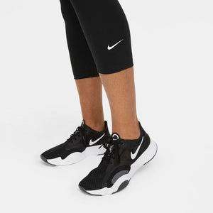 Nike Women's One Capri Tight Black / White - achilles heel