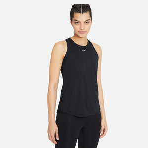 Nike Women's Dri-FIT One Tank Black / White - achilles heel