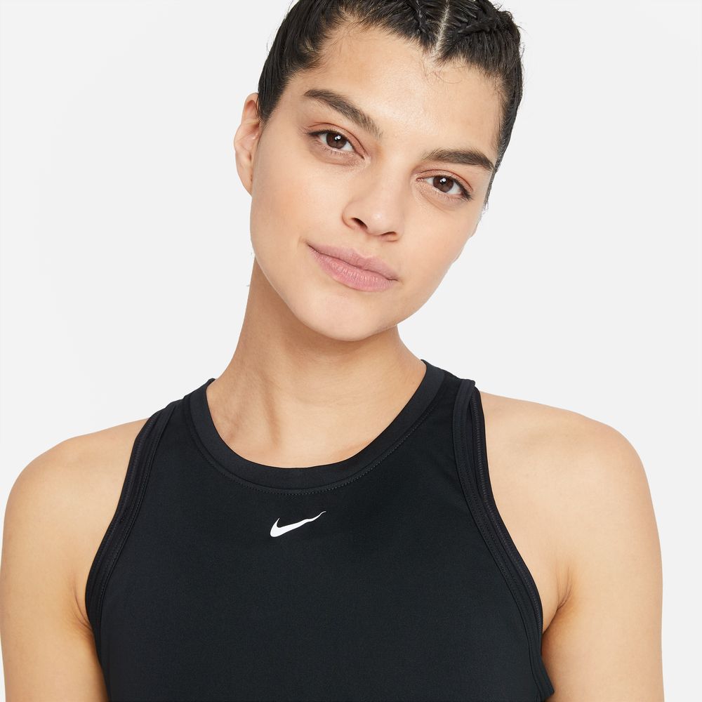 Nike Women's Dri-FIT One Tank Black / White - achilles heel