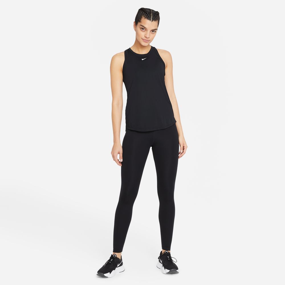 Nike Women's Dri-FIT One Tank Black / White - achilles heel