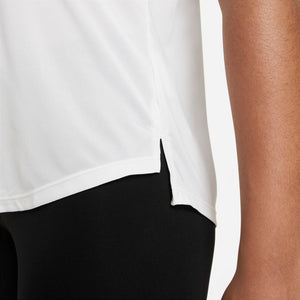 Nike Women's Dri-FIT One Tee White / Black - achilles heel