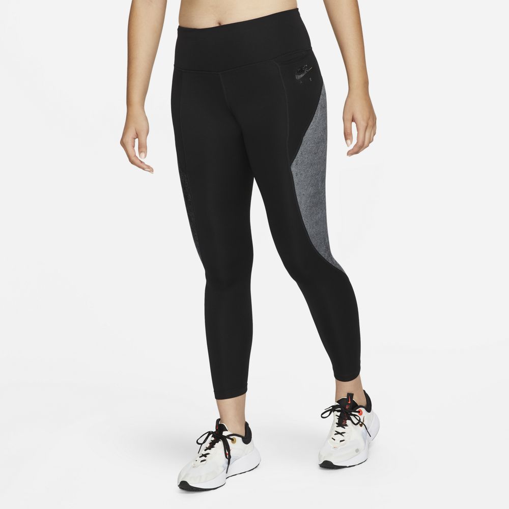 Nike Women's Air Dri-FIT Fast Tight Black / Reflective Silver - Achilles Heel