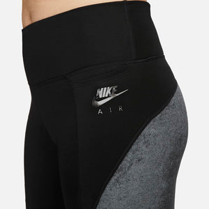 Nike Women's Air Dri-FIT Fast Tight Black / Reflective Silver - achilles heel