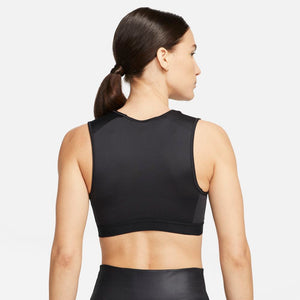 Nike Women's Air Dri-FIT Swoosh Sports Bra Black / Black - achilles heel