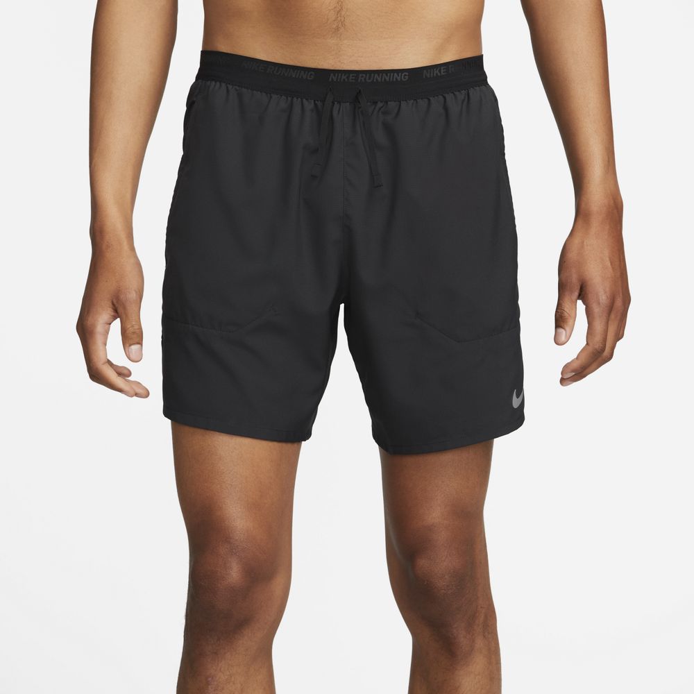 Nike Men's Dri-FIT Stride 2 In 1 7 Inch Shorts Black / Reflective Silver - Achilles Heel