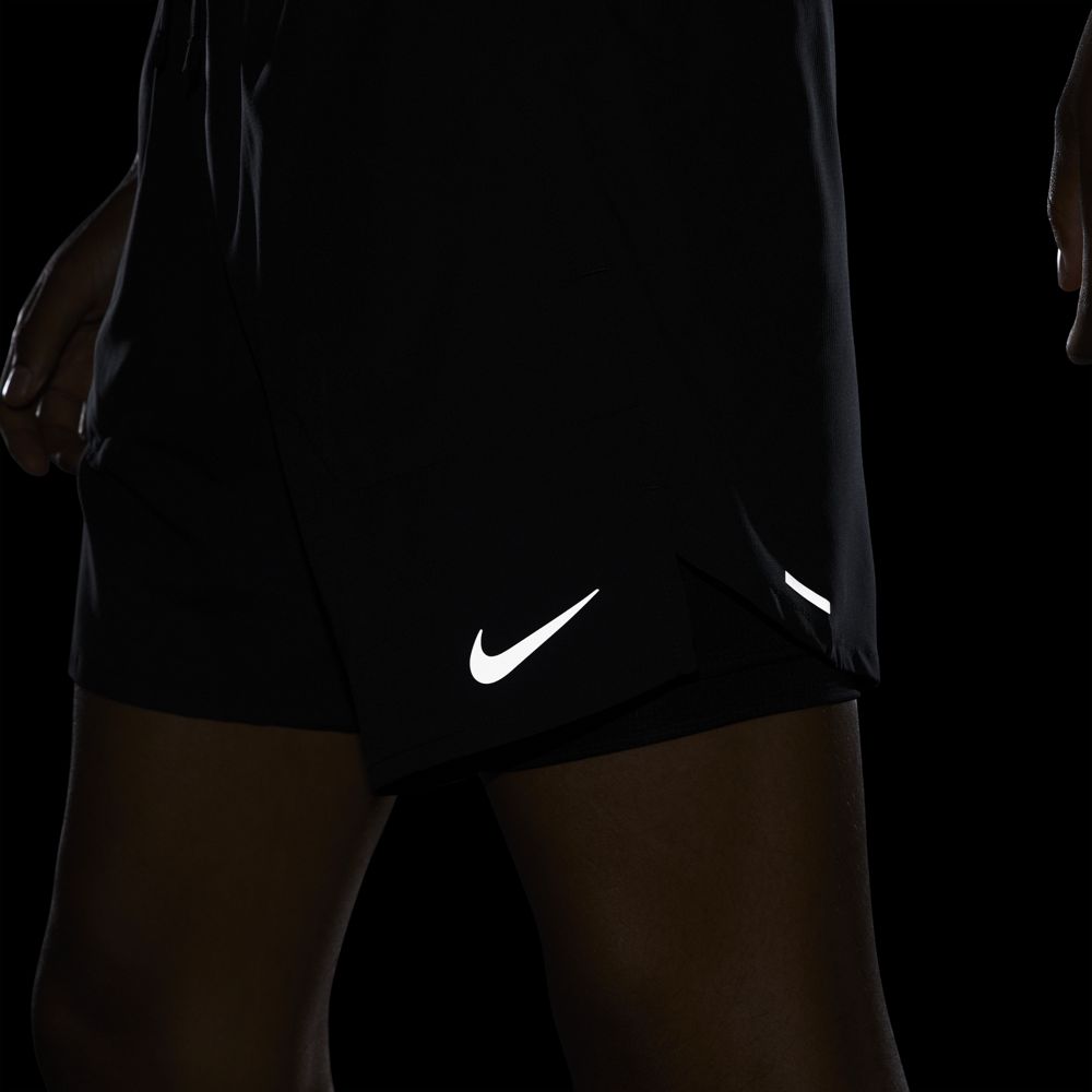 Nike Men's Dri-FIT Stride 2 In 1 7 Inch Shorts Black / Black / Black - achilles heel
