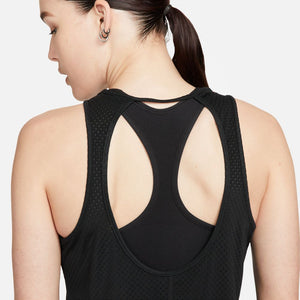 Nike Women's Dri-FIT v1 One Breathe Tank Black / White - achilles heel