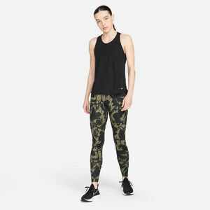 Nike Women's Dri-FIT v1 One Breathe Tank Black / White - achilles heel