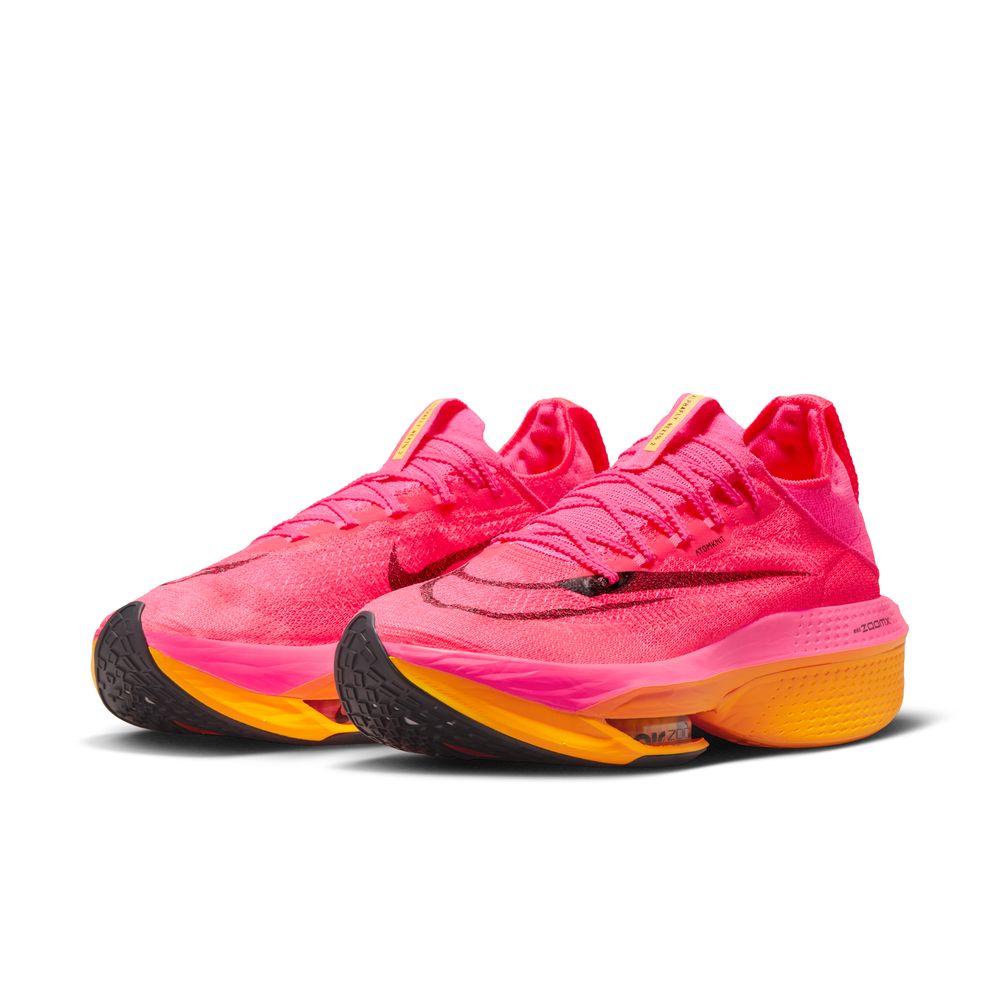 Nike Men's Alphafly 2 Hyper Pink / Laser Orange / White / Black - achilles heel