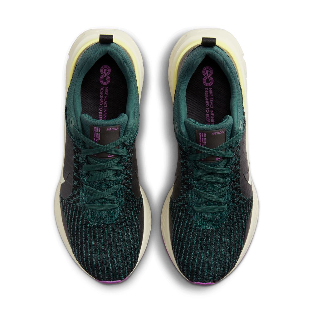 Nike Men's React Infinity Run Flyknit 3 Running Shoes Mineral Teal / Black / Faded Spruce - achilles heel