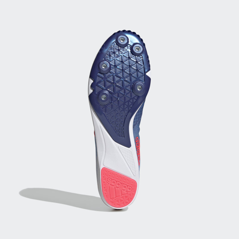 adidas Distancestar Running Spikes Legacy Indigo / Turbo / Blue Rush - achilles heel