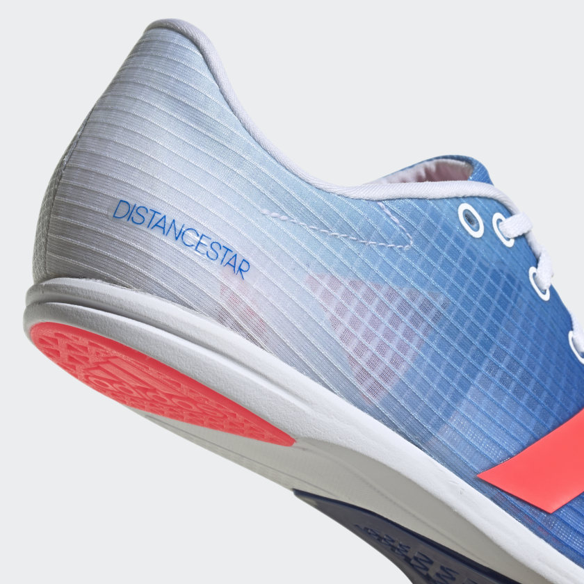 adidas Distancestar Running Spikes Legacy Indigo / Turbo / Blue Rush - achilles heel