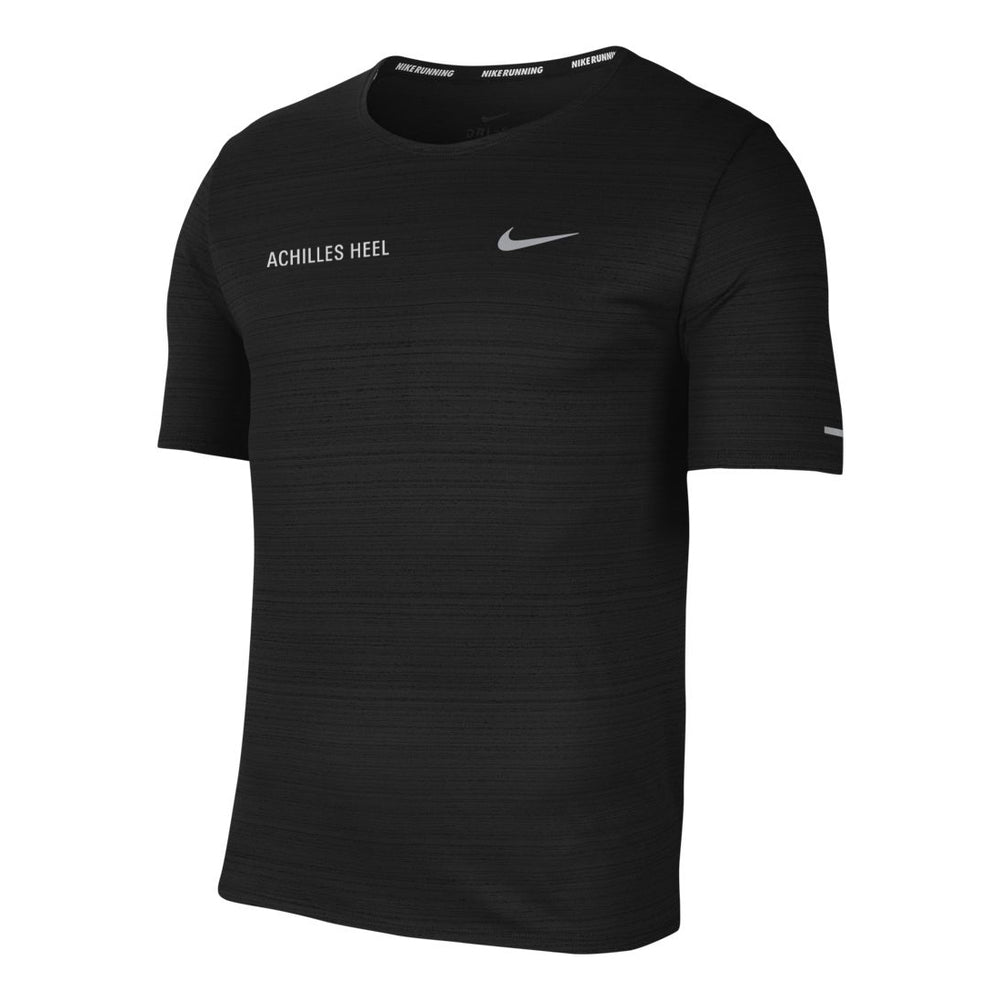 Nike x Achilles Heel Men's Miler Run Club Tee Black / Reflective Silver - achilles heel