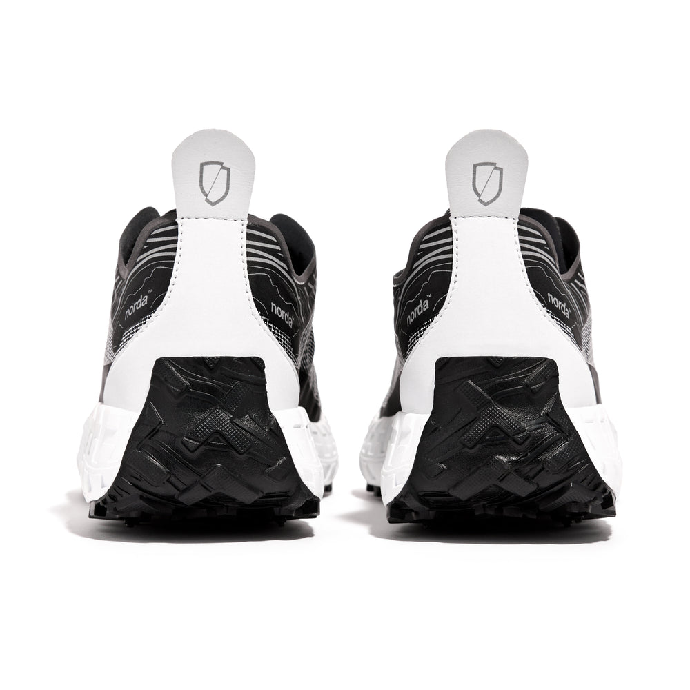 norda Women's 001 Trail Running Shoes Black / White - achilles heel