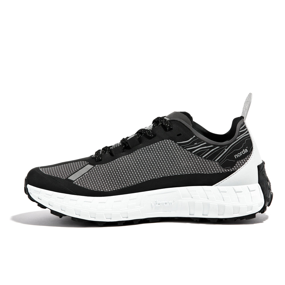 norda Women's 001 Trail Running Shoes Black / White - achilles heel