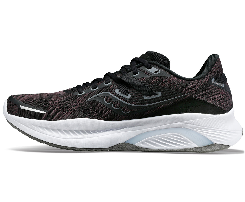 Saucony Women's Guide 16 Running Shoes Black / White - achilles heel