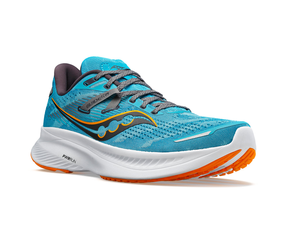 Saucony Men's Guide 16 Running Shoes Agave / Marigold - achilles heel