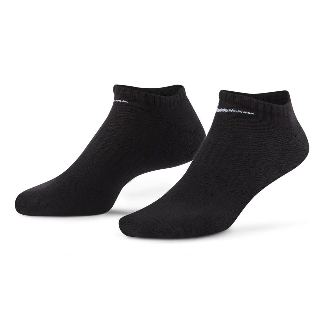 Nike Everyday Cushioned No-Show Socks 3 Pack Black / White - Achilles Heel
