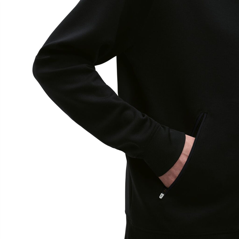 On Men's Zipped Hoodie Black - achilles heel