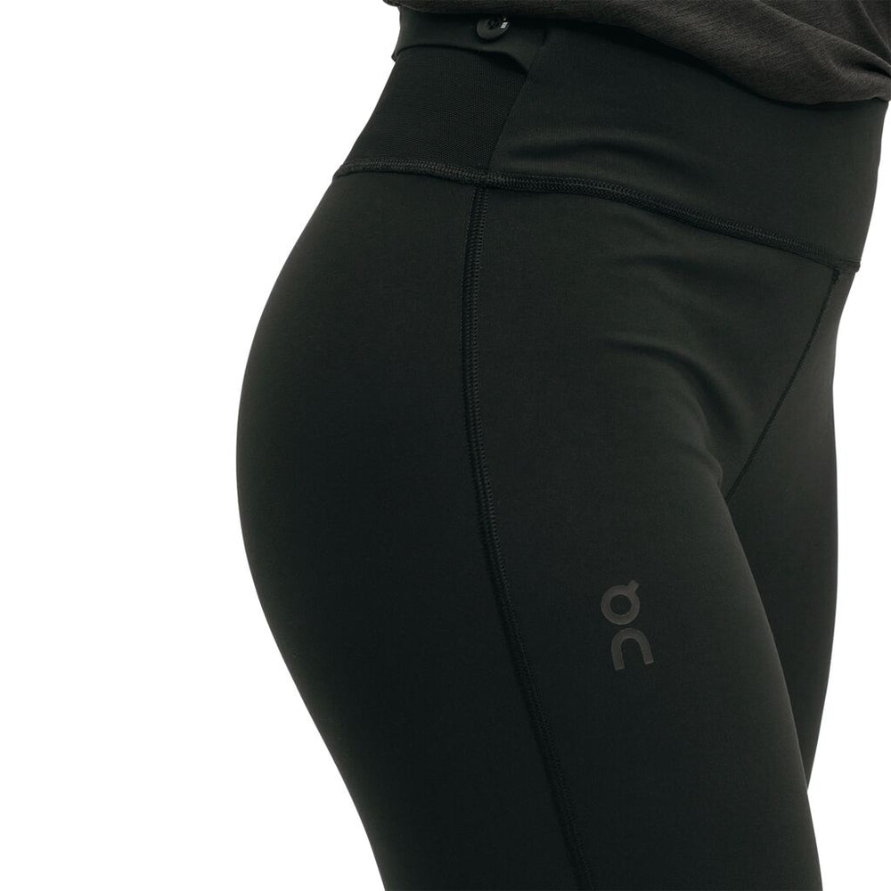 On Women's Long Tight Lumos Black - achilles heel
