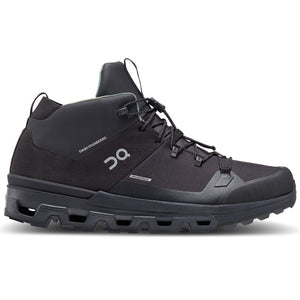 On Men's Cloudtrax Waterproof Walking Boots Black - achilles heel