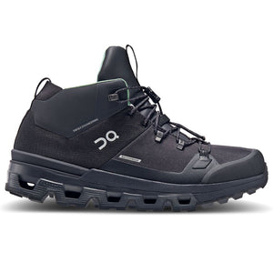 On Women's Cloudtrax Waterproof Walking Boots Black - achilles heel