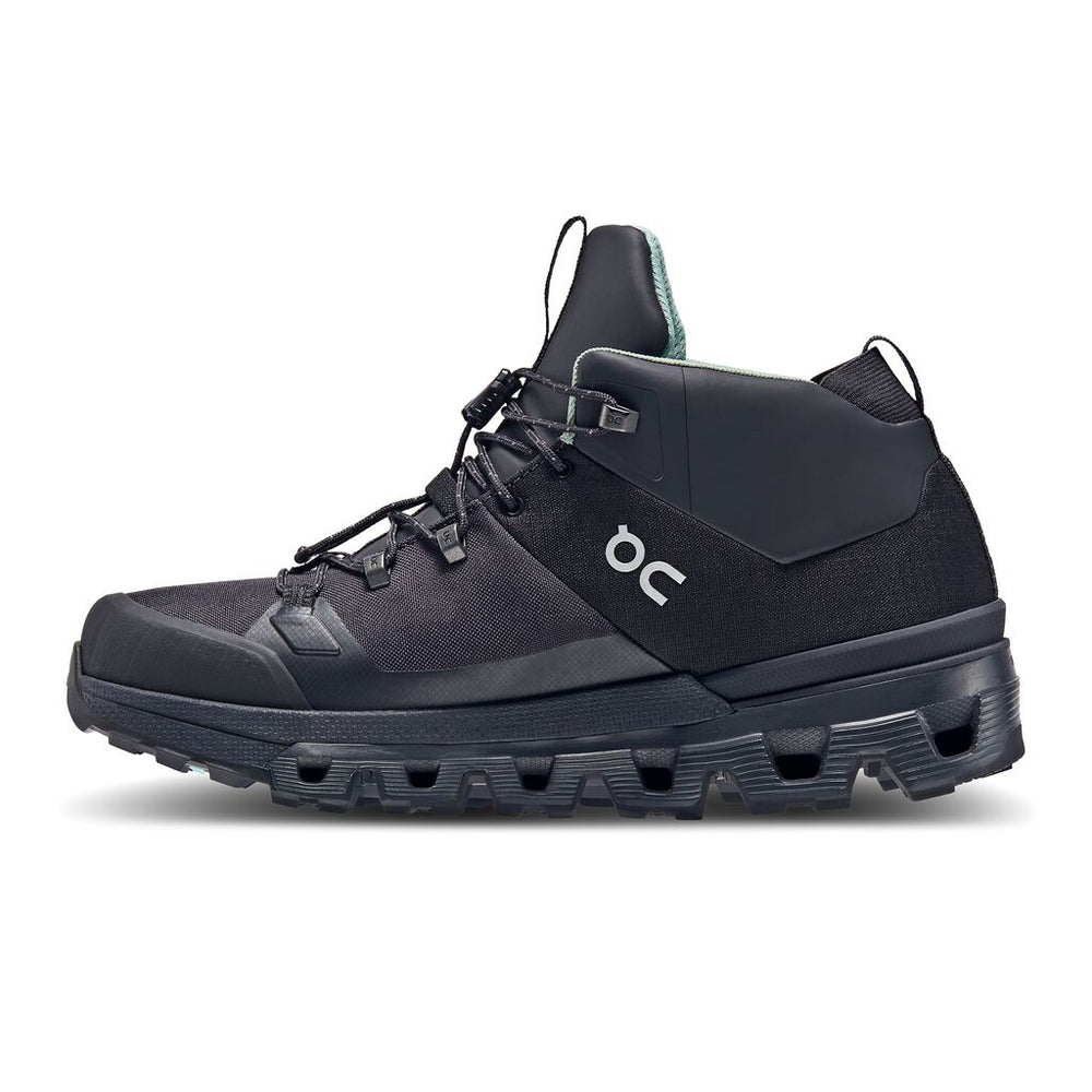 On Women's Cloudtrax Waterproof Walking Boots Black - achilles heel