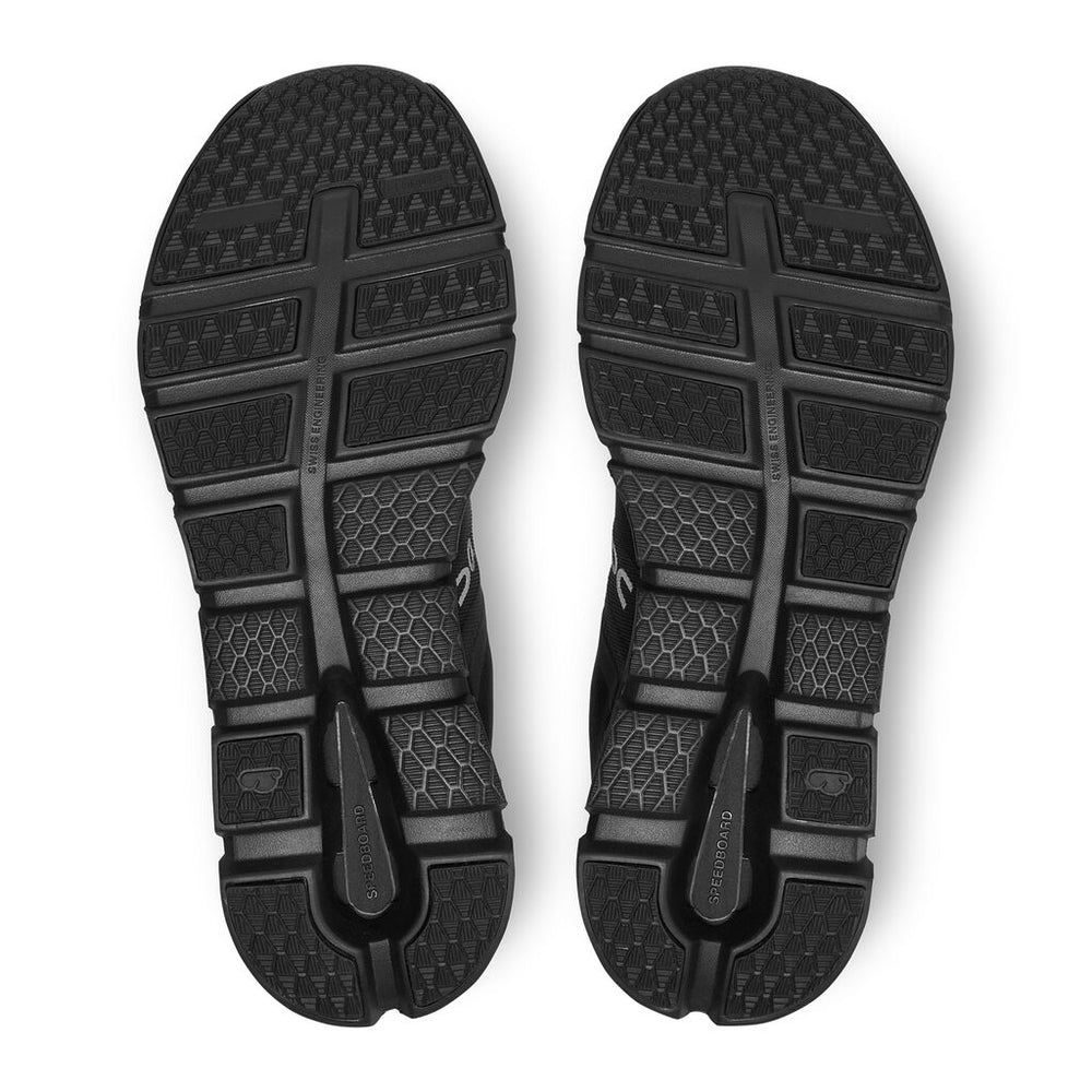 On Men's Cloudrunner Waterproof Running Shoes Black - achilles heel