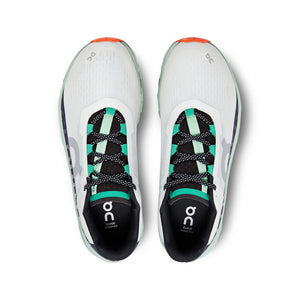 On Men's Cloudmonster Running Shoes Undyed-White / Creek - achilles heel