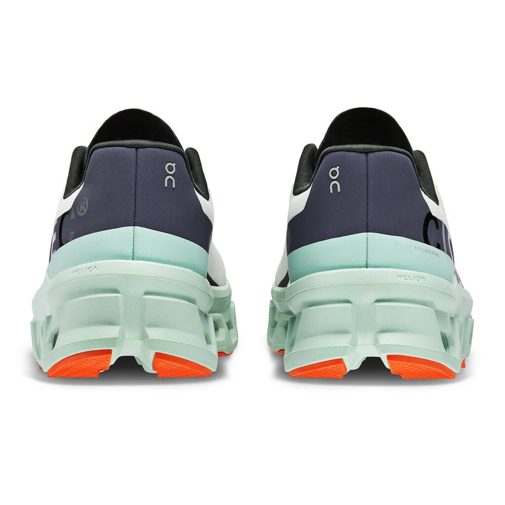On Men's Cloudmonster Running Shoes Undyed-White / Creek - achilles heel