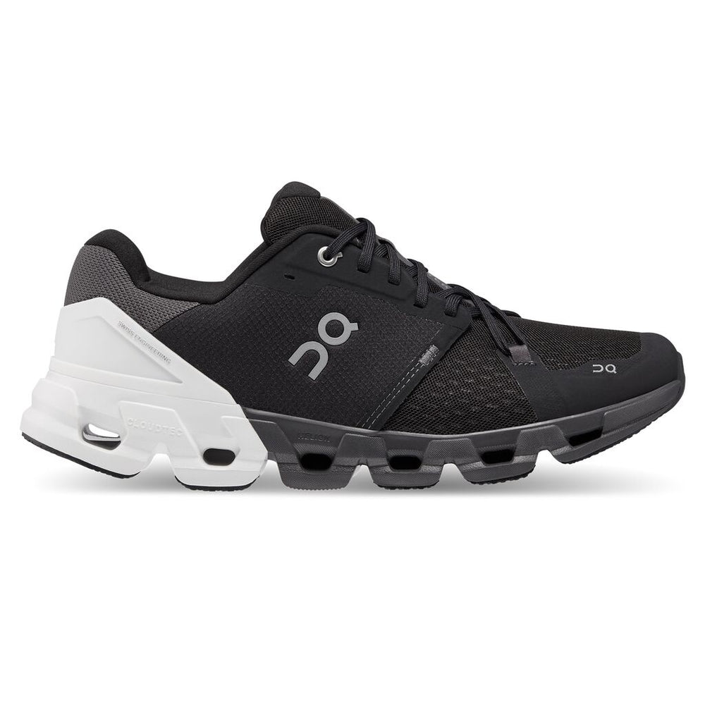 On Men's Cloudflyer 4 Running Shoes Black / White - achilles heel