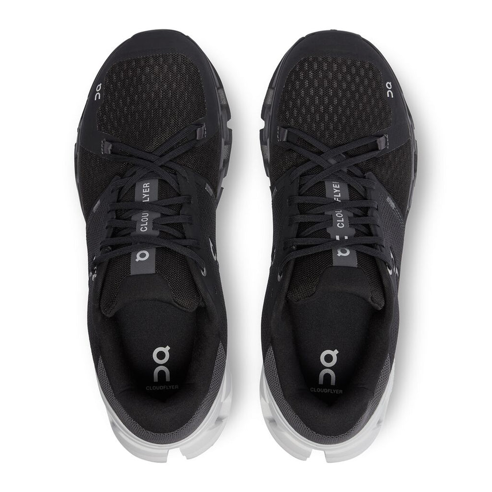 On Men's Cloudflyer 4 Running Shoes Black / White - achilles heel