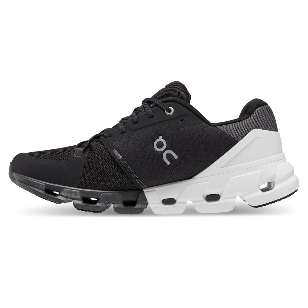 On Men's Cloudflyer 4 Running Shoes Black / White - achilles heel
