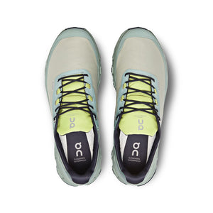 On Men's Cloudvista Waterproof Trail Running Shoes Chalk / Moss - achilles heel