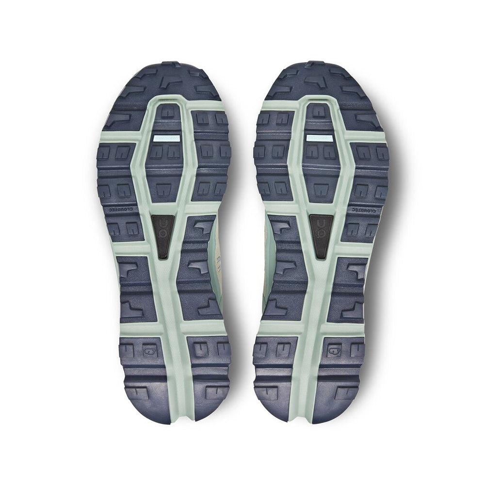 On Men's Cloudvista Waterproof Trail Running Shoes Chalk / Moss - achilles heel