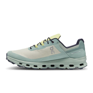 On Men's Cloudvista Waterproof Trail Running Shoes Chalk / Moss - achilles heel