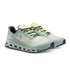 On Men's Cloudvista Waterproof Trail Running Shoes Chalk / Moss - achilles heel