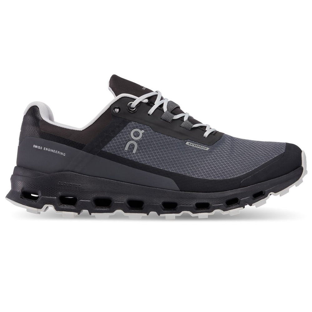 On Women's Cloudvista Waterproof Trail Running Shoes Eclipse / Black - achilles heel