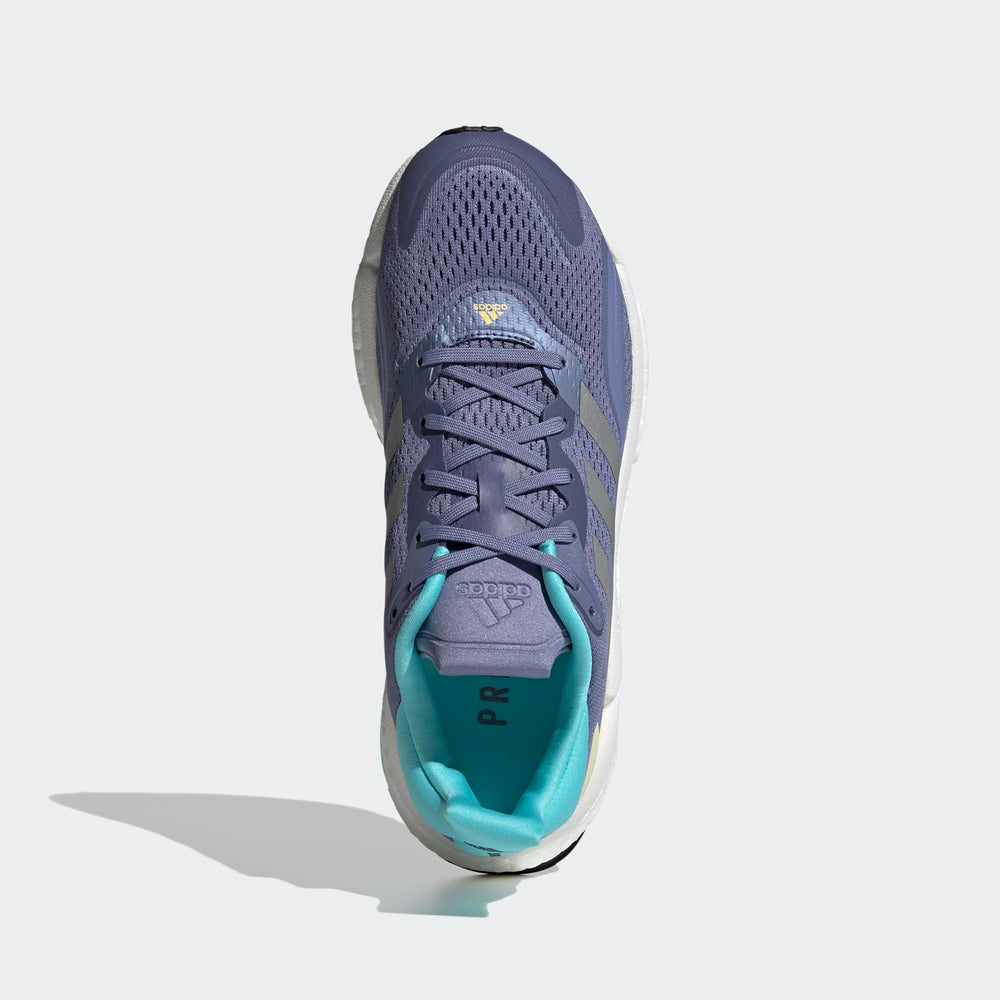 adidas Women's Solar Boost 3 Running Shoes Orbit Violet / Silver Metallic / Orange Tint - achilles heel