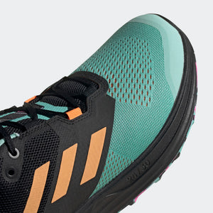 adidas Men's Terrex Two Flow Trail Running Shoes Acid Mint / Hazy Orange / Screaming Pink - achilles heel