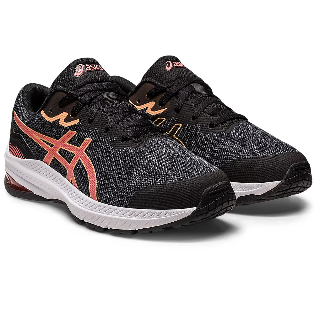 Asics Kids GT-1000 11 GS Running Shoes Black / Papaya - achilles heel